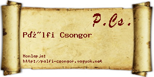 Pálfi Csongor névjegykártya